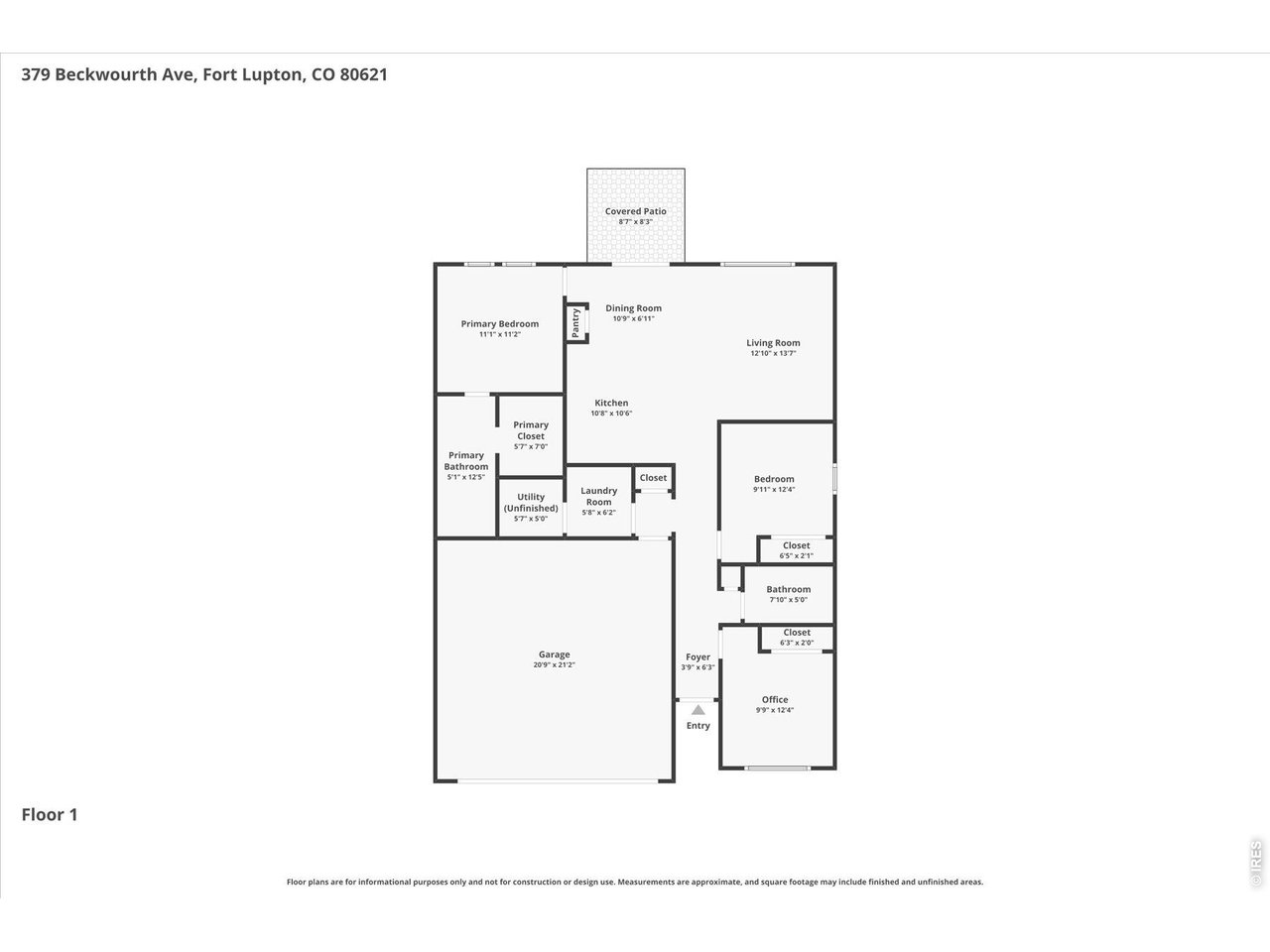 379 Beckwourth Avenue Fort Lupton, CO 80621 - Photo 26 of 26 a picture of a floor plan