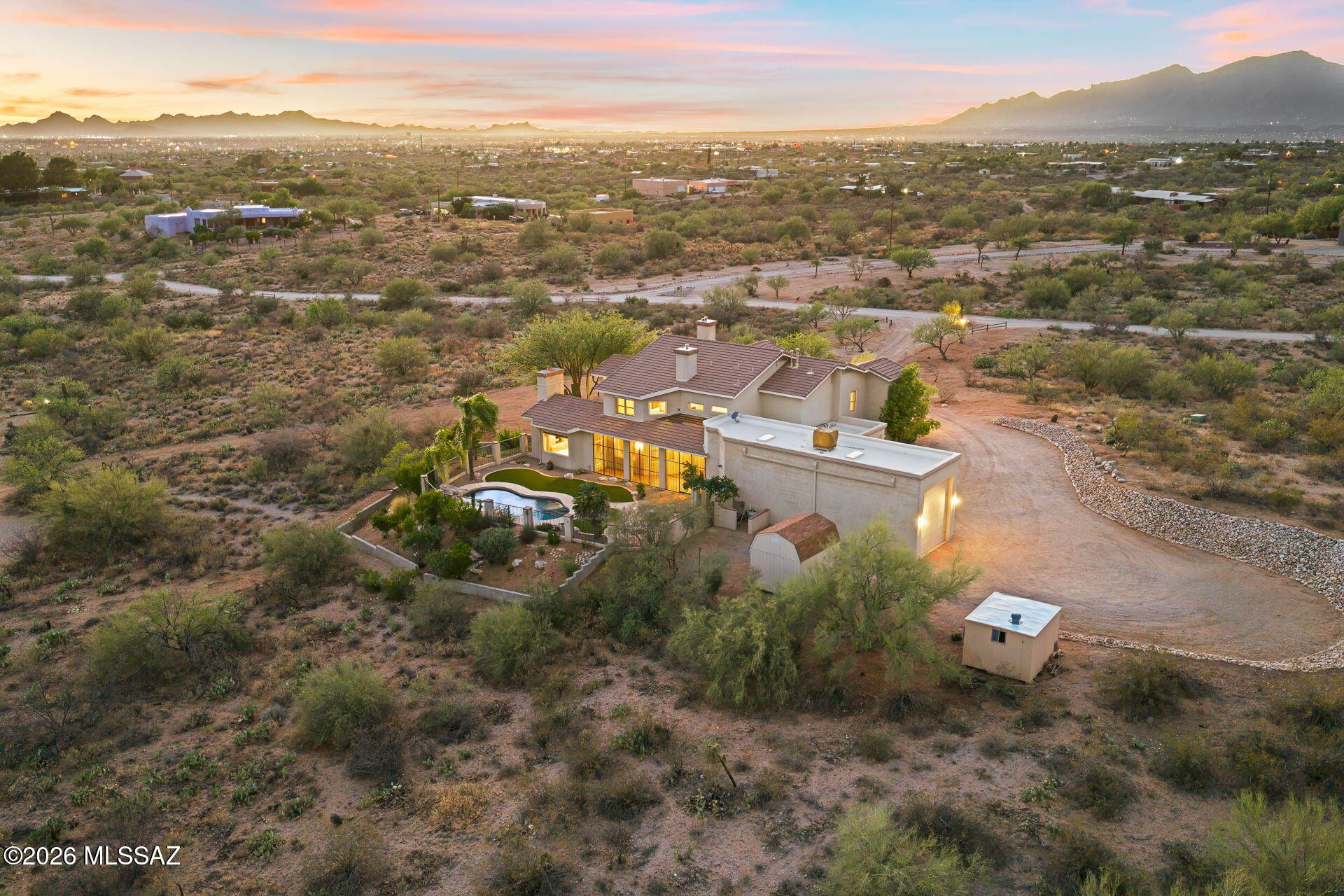 3380 South Hunters Run Tucson, AZ 85730 - Photo 43 of 47 Rear Aerial-B
