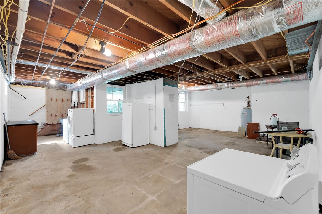 106 Mitchell Avenue Clemson, SC 29631 - Photo 22 of 31 This spacious unfinished basement offers ample room for future expansion and customization.