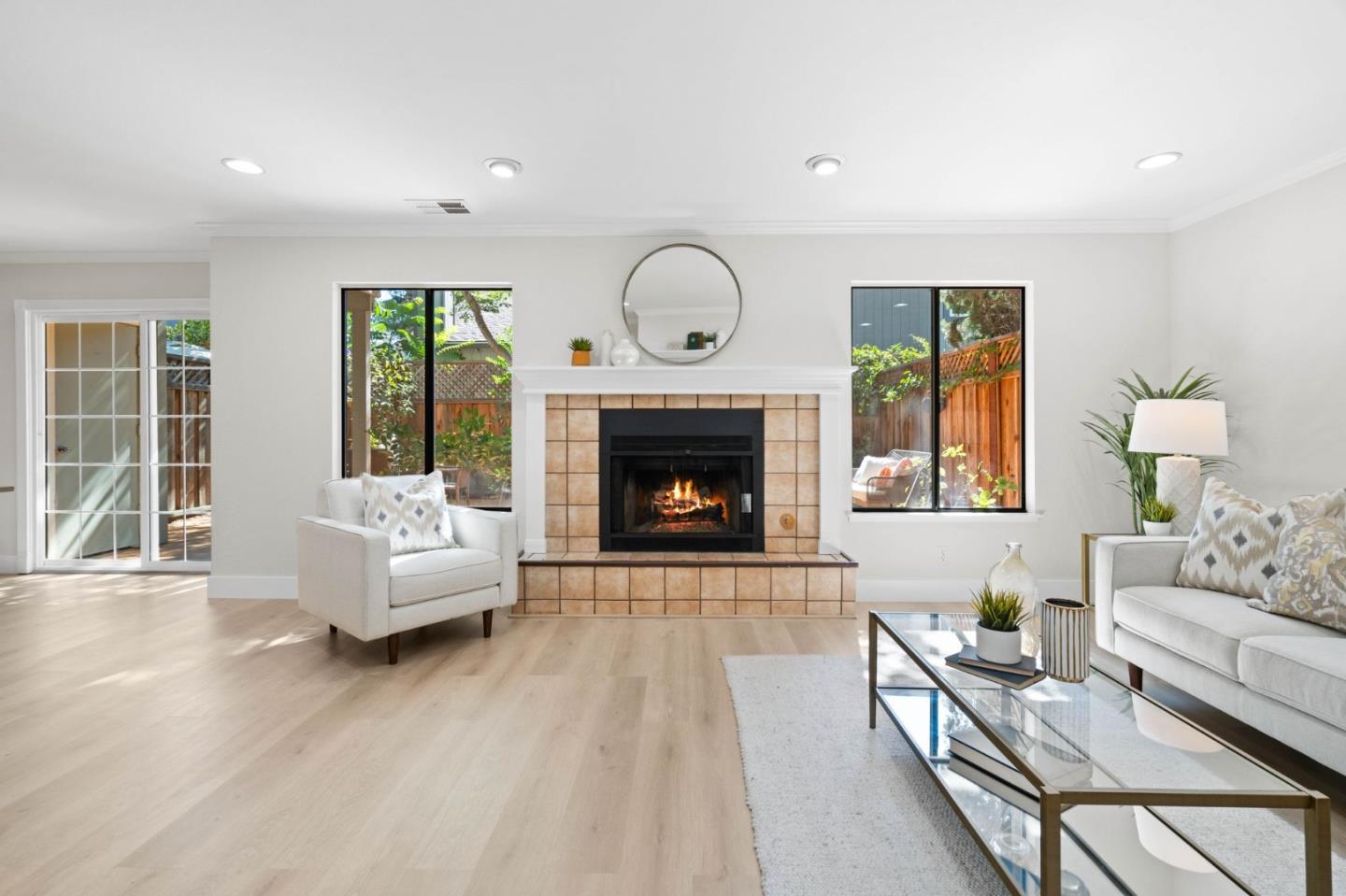 1165 Smith Avenue, Unit B Campbell, CA 95008 - Photo 26 of 46 a living room with furniture and a fireplace