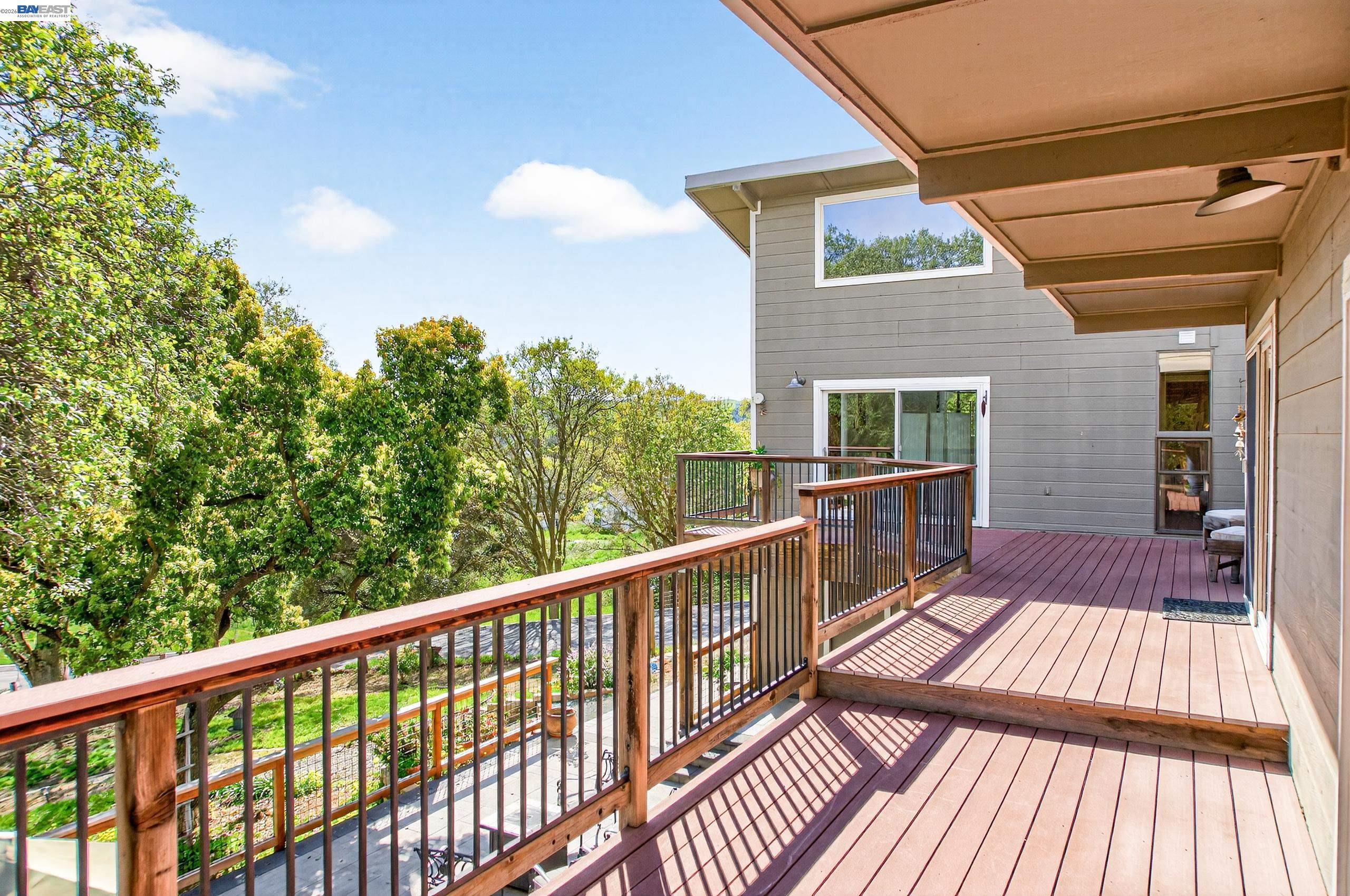 10700 Foothill Road Sunol, CA 94586 - Photo 44 of 60 a view of a balcony with wooden floor
