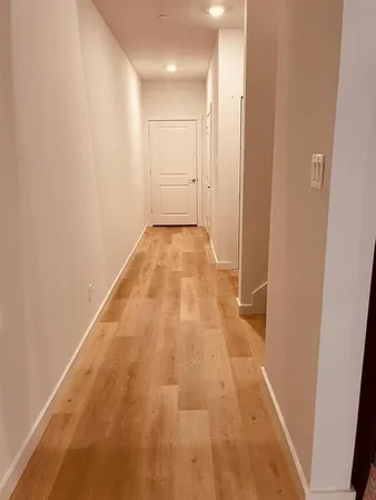an empty room with a window
