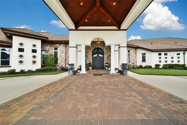 a view of a building with a pathway