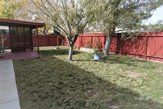 412 Veada Avenue Ridgecrest, CA 93555 - Photo 31 of 35 a view of a house with backyard and trees