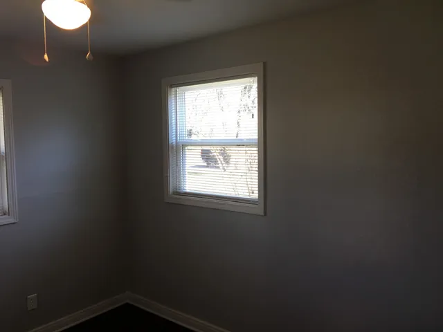 an empty room with a window