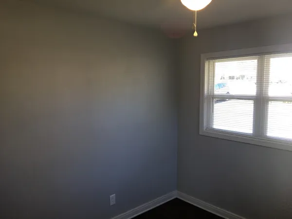 an empty room with a window