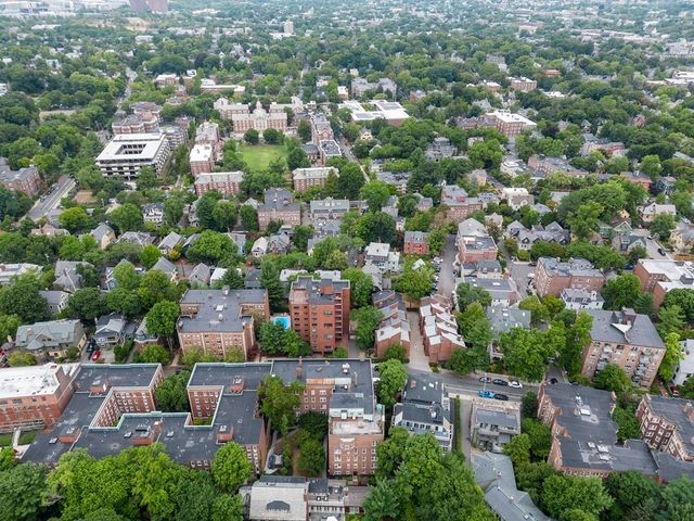 an aerial view of a city