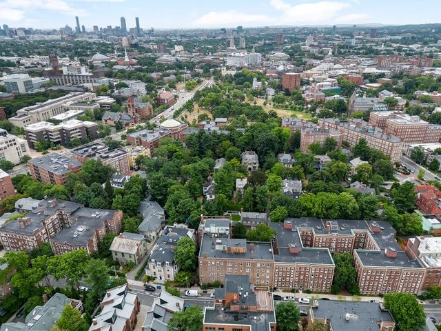 an aerial view of a city