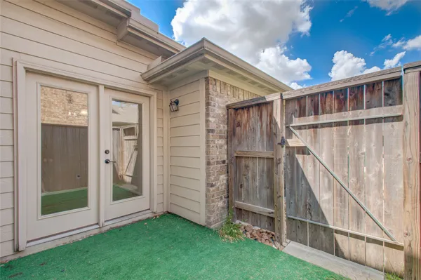 a view of front door