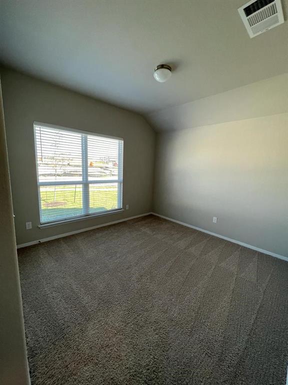 105 Spiny Lizard Lane San Marcos, TX 78666 - Photo 30 of 34 Carpeted empty room featuring baseboards and lofted ceiling