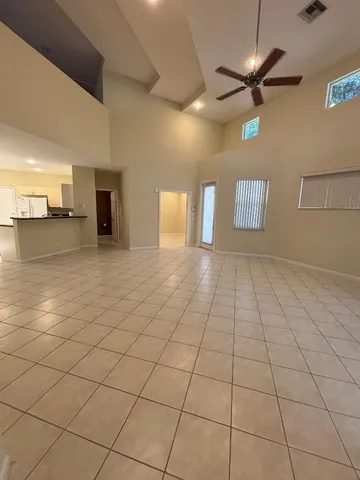 a view of a livingroom with a staircase