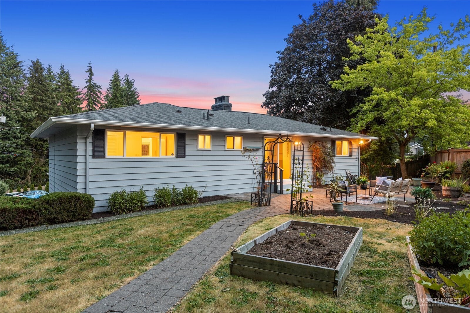 23908 80th Place West Edmonds, WA 98026 - Photo 29 of 40 a view of a house with backyard and sitting area