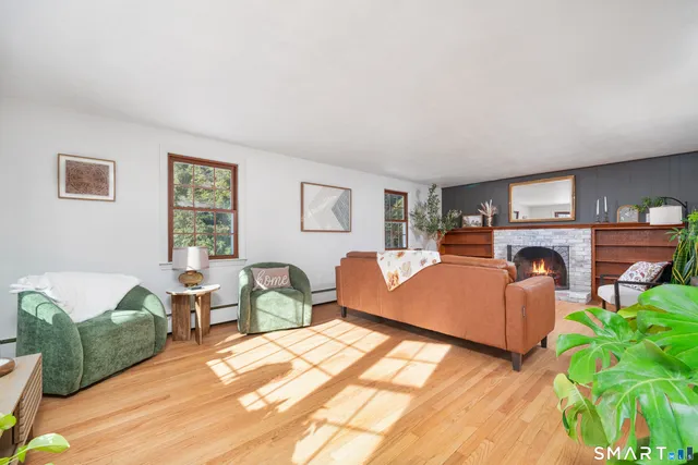 a view of an entryway with flower plants