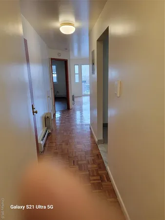 a view of gallery with hallway