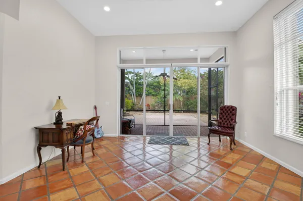 a view of an empty room and window