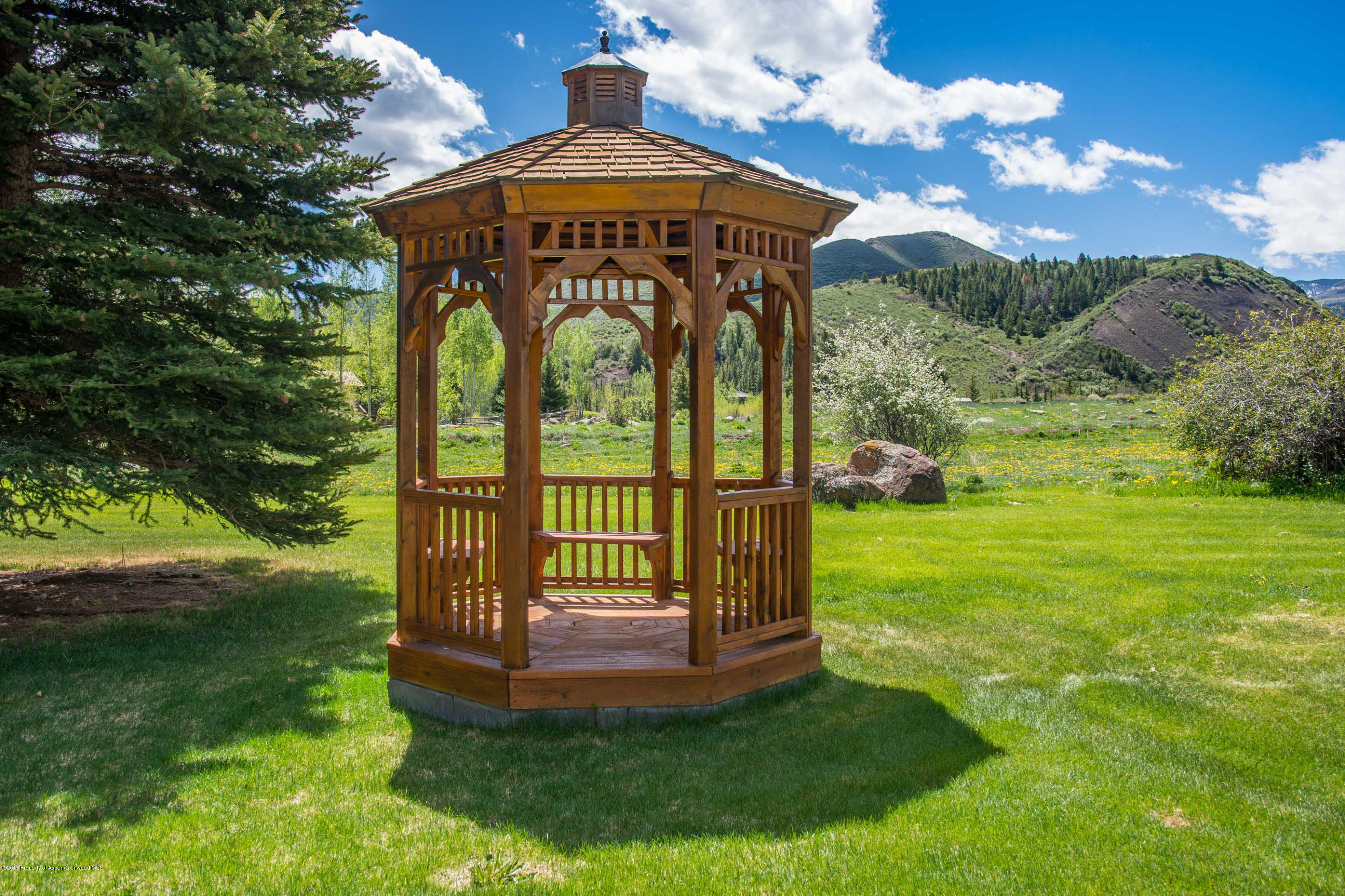144 Haystack Lane Snowmass, CO 81654 - Photo 20 of 40 a view of a big yard with large trees