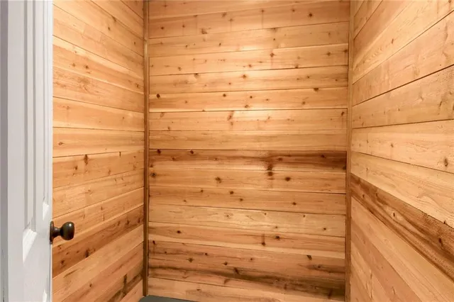 a view of a glass door