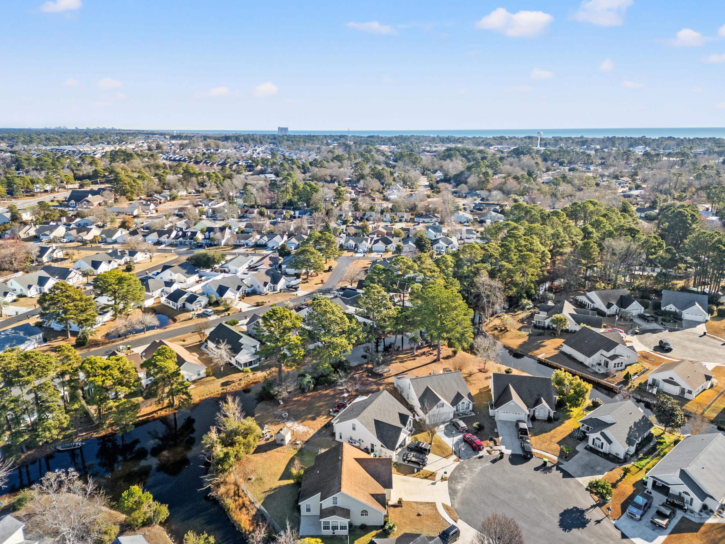 539 Drake Lane Surfside Beach, SC 29575 - Photo 31 of 38 Aerial view of property's location featuring nearby suburban area