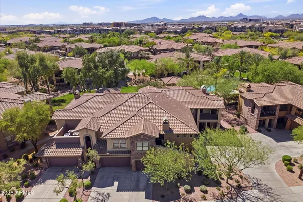 an aerial view of multiple house