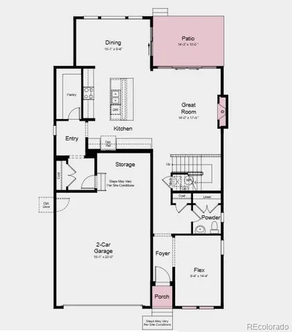 a view of hallway with wooden floor