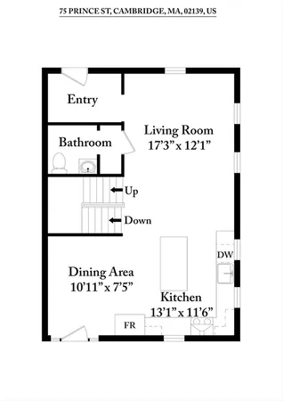 $11,000 | 73-75 Prince Street, Unit 75, Cambridge, MA 02139