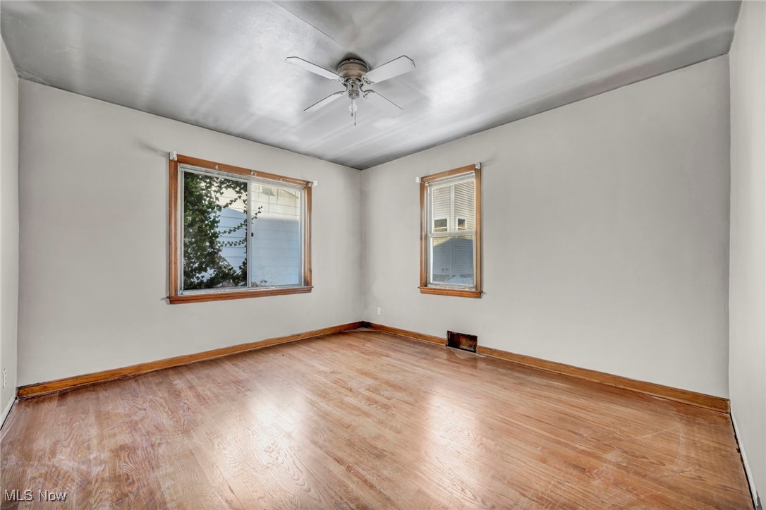 14750 Schreiber Road Maple Heights, OH 44137 - Photo 19 of 44 Spare room with light wood-type flooring and ceiling fan