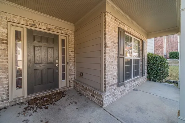 a view of front door of house