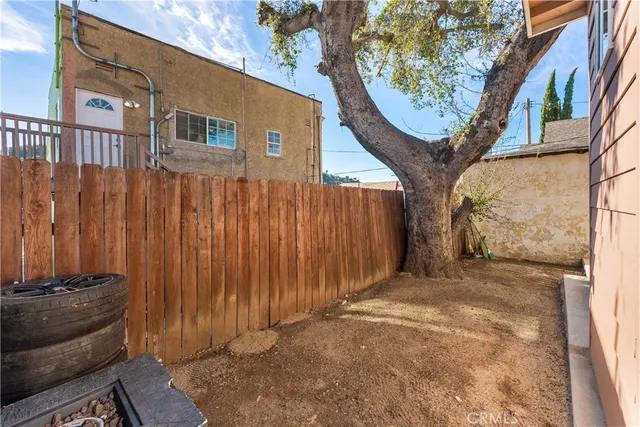 a backyard of a house