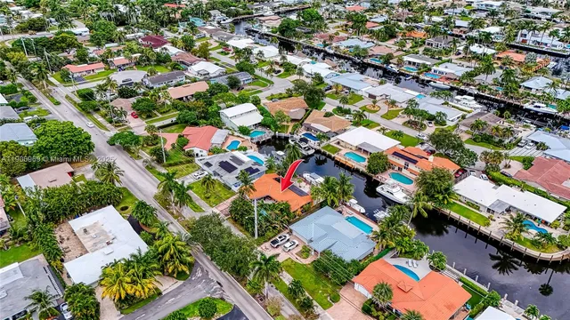 an aerial view of multiple house