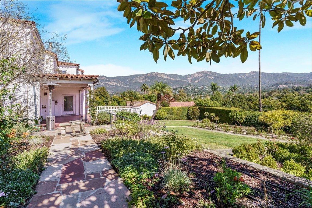 2736 Cuesta Road Santa Barbara, CA 93105 - Photo 36 of 50 a view of a garden with a house