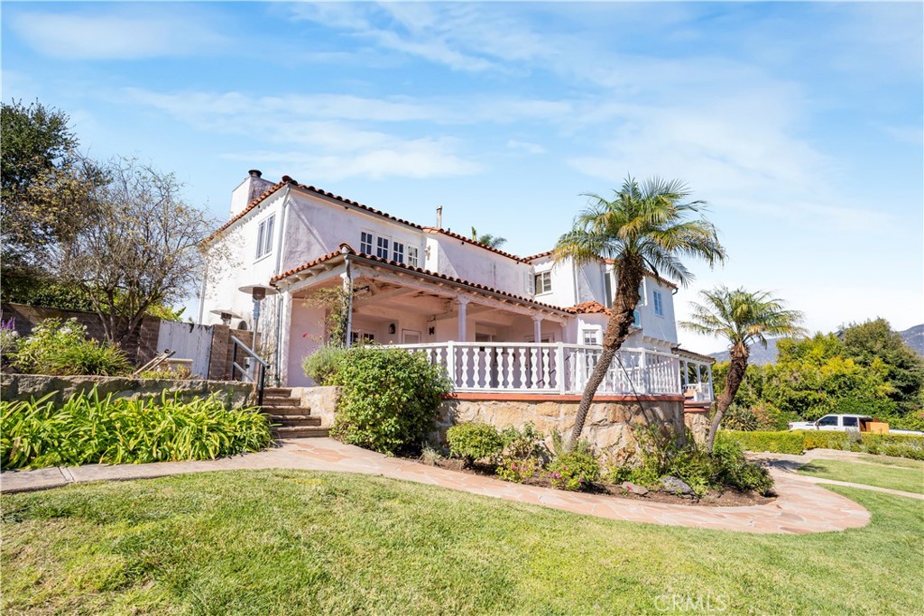 2736 Cuesta Road Santa Barbara, CA 93105 - Photo 45 of 50 a front view of a house with a yard and potted plants