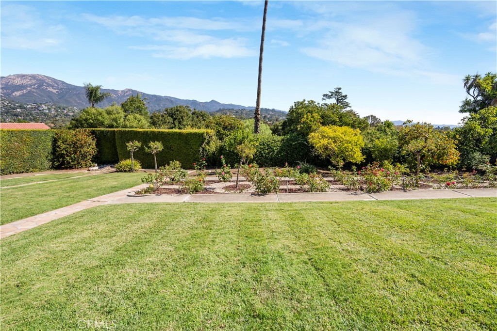 2736 Cuesta Road Santa Barbara, CA 93105 - Photo 46 of 50 a view of swimming pool with outdoor seating and mountains in the background