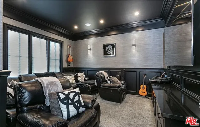 a room with furniture