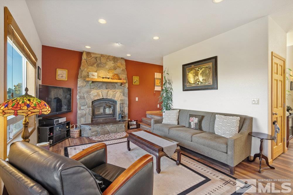 2045 Flint Road Reno, NV 89521 - Photo 3 of 33 a living room with furniture and a fireplace