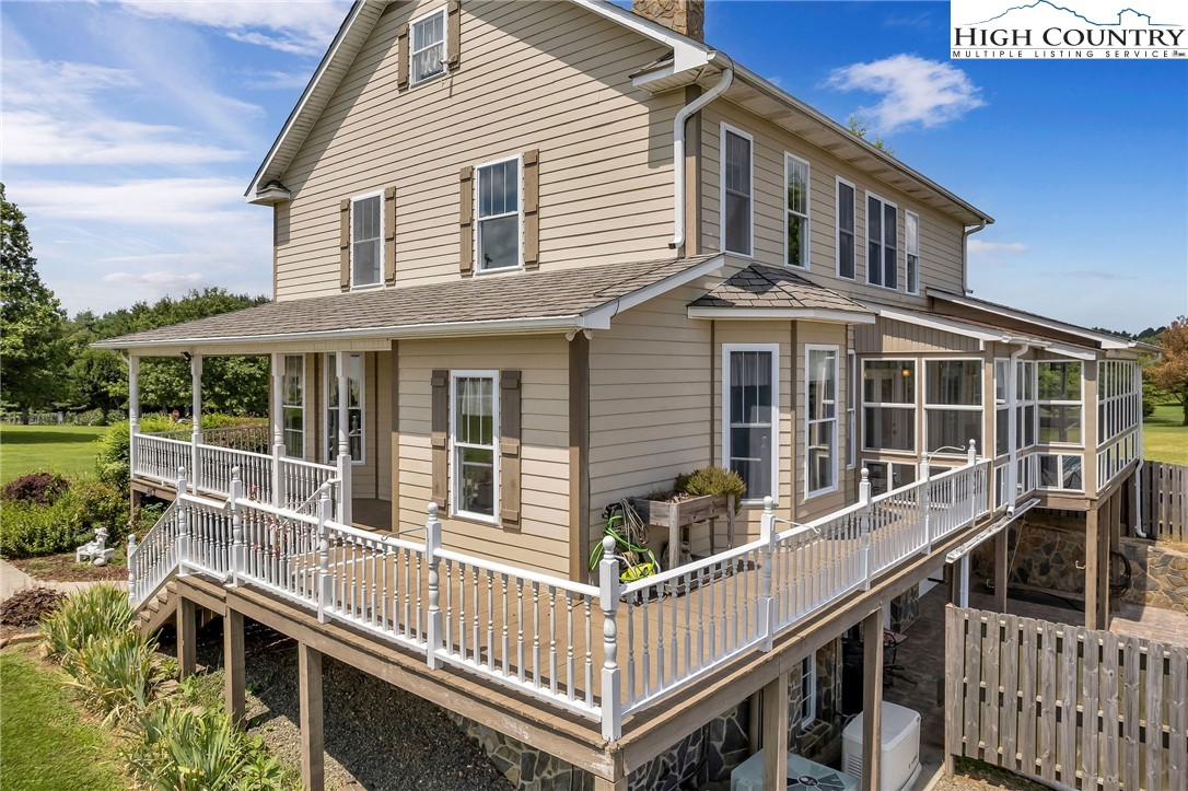 51 Horton Road Ennice, NC 28623 - Photo 5 of 44 a front view of a house with balcony