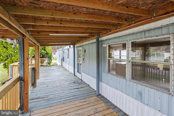 a view of a porch