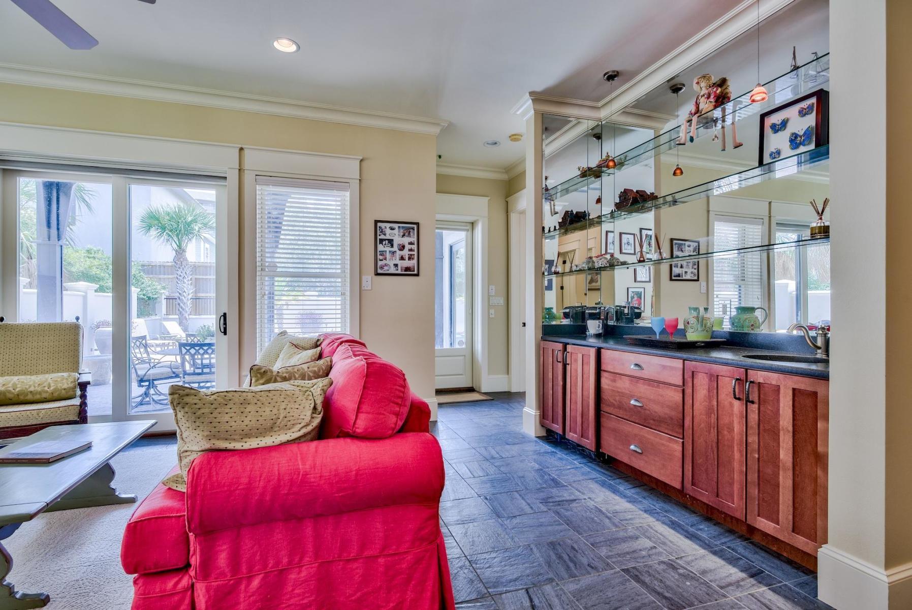 216 Sandtrap Road Miramar Beach, FL 32550 - Photo 38 of 58 a living room with furniture and a large window