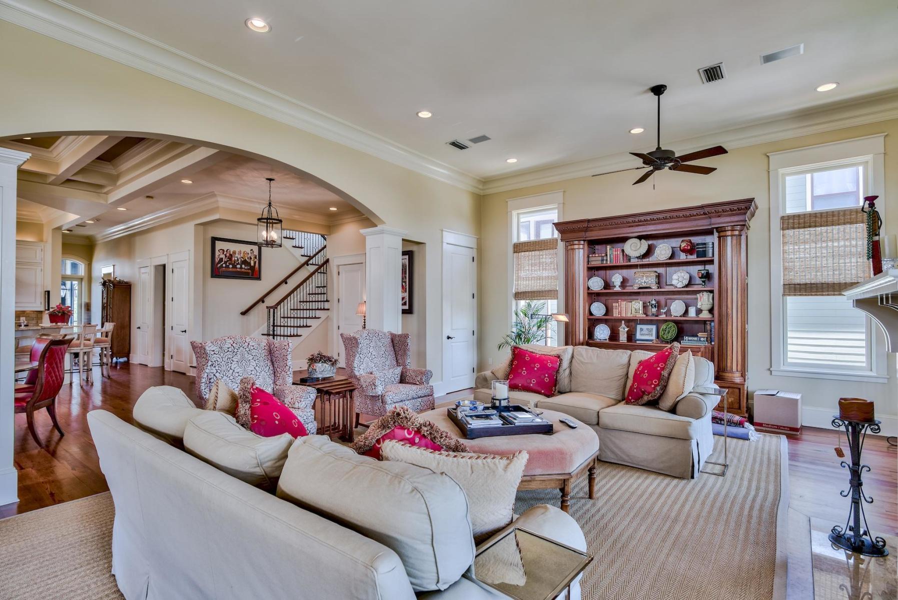 216 Sandtrap Road Miramar Beach, FL 32550 - Photo 6 of 58 a living room with furniture and wooden floor