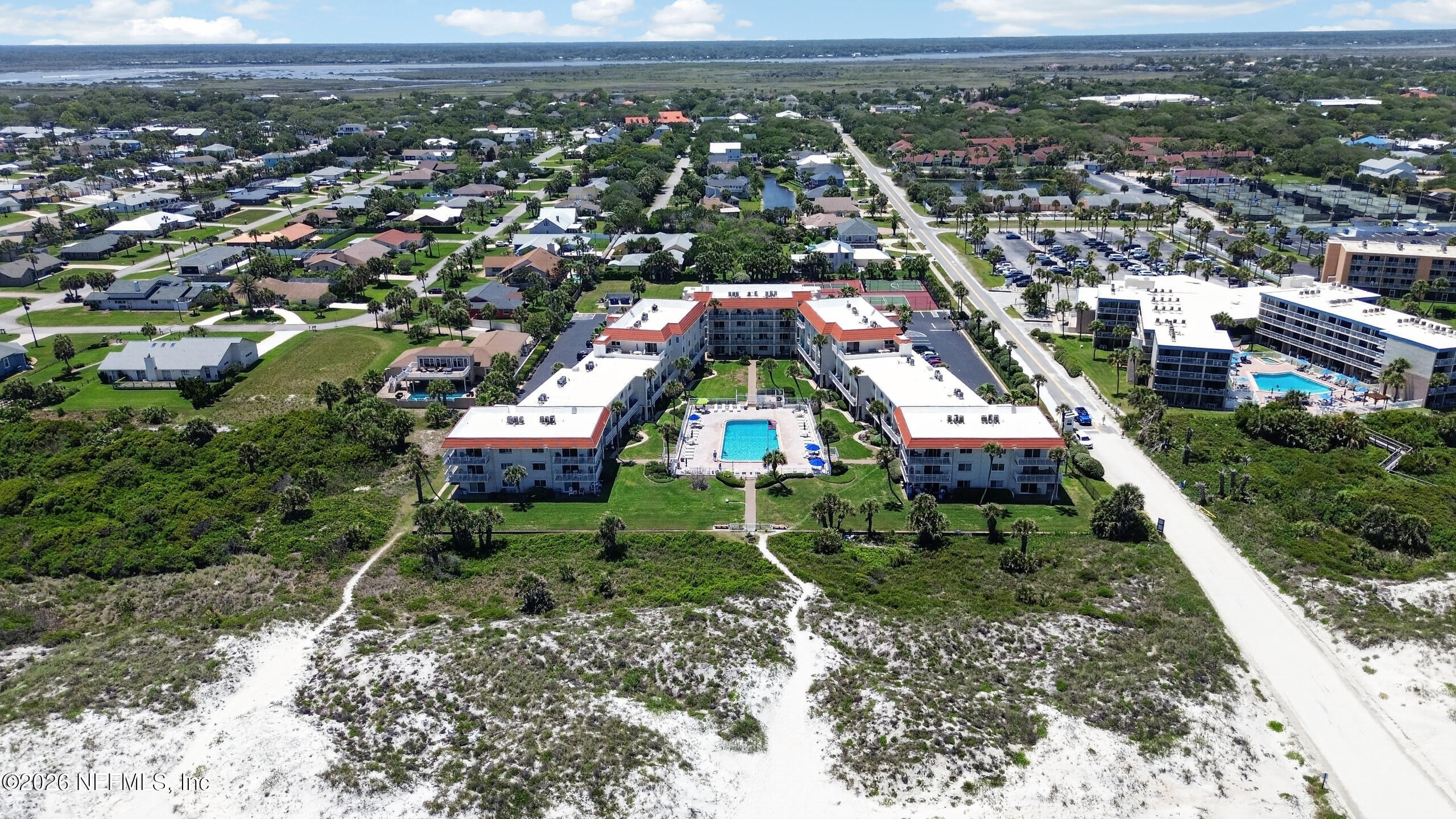 1 Ocean Trace Road, Unit 230 St. Augustine Beach, FL 32080 - Photo 46 of 50 an aerial view of residential house with outdoor space