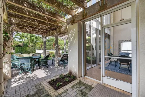 a outdoor view with a sitting space