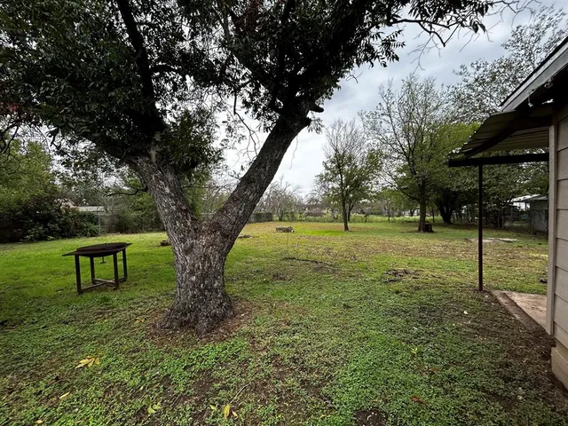 a view of outdoor space with a garden