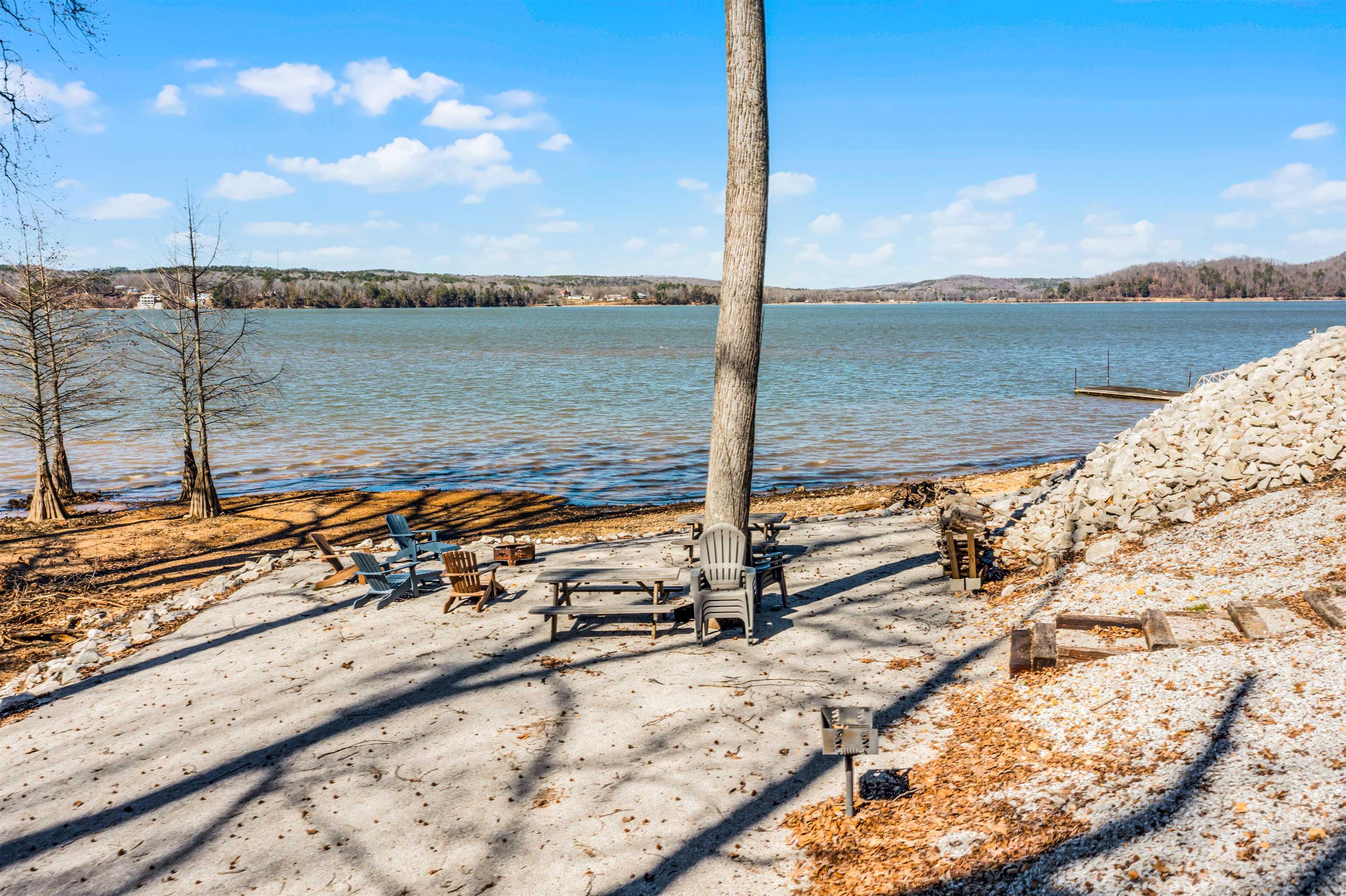 228 Chickasaw Trace Cherokee, AL 35616 - Photo 17 of 27 Water view featuring an outdoor fire pit