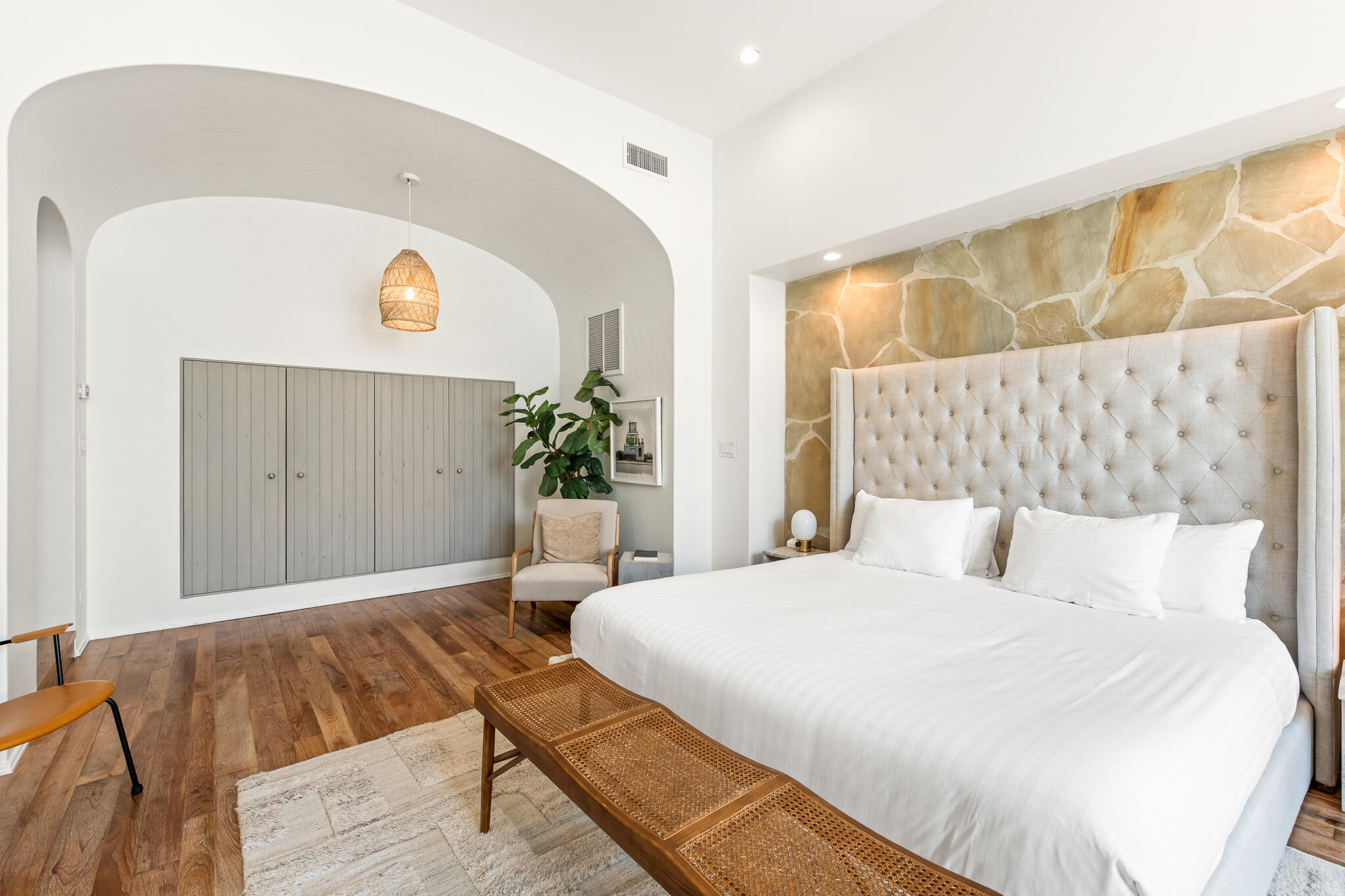 31 Sugar Loaf Alley Inlet Beach, FL 32461 - Photo 28 of 58 a bedroom with a large bed and a couch