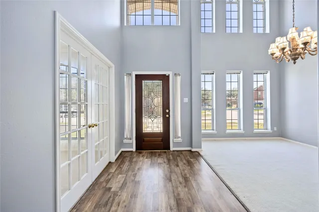 a view of livingroom with front door
