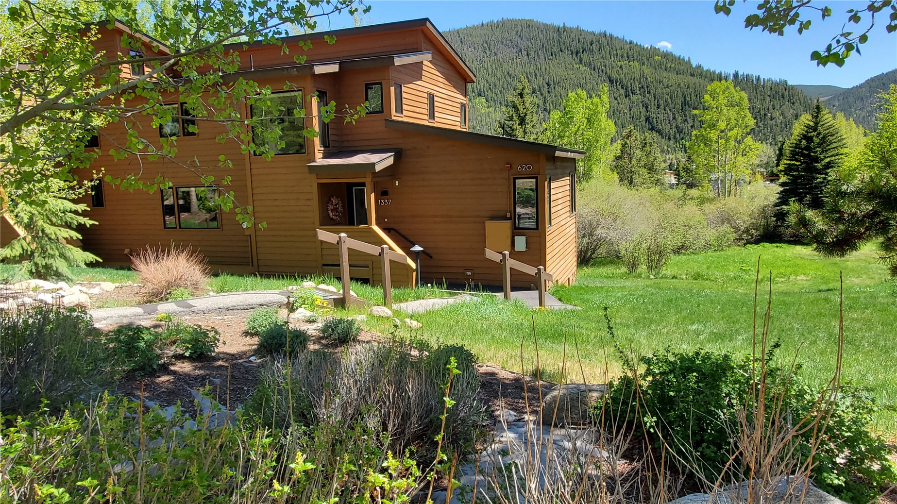 620 Tennis Club Road, Unit 1337 Keystone, CO 80435 - Photo 24 of 48 a backyard of a house with lots of green space