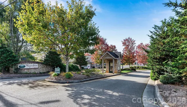 a view of street with houses