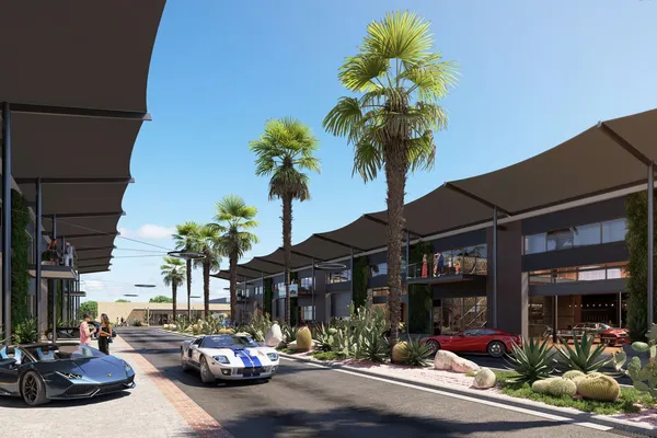 a cars parked in front of a building