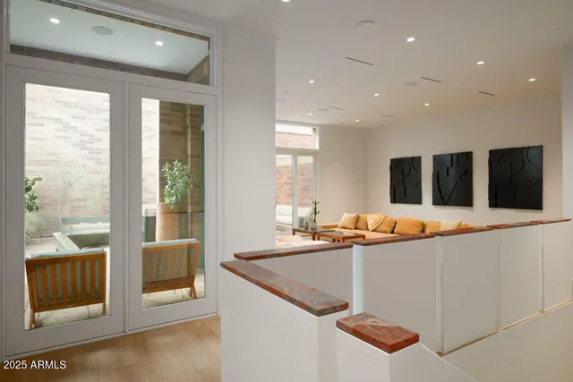 a outdoor space with furniture