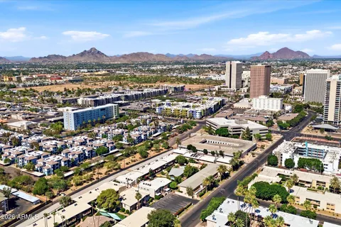 an aerial view of city