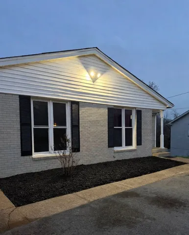 a front view of a house